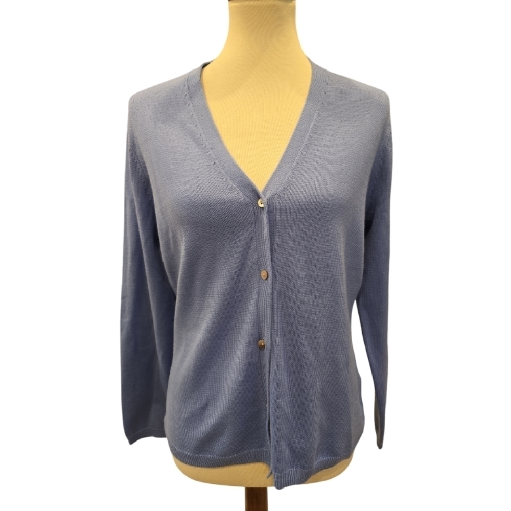 Lands' End Periwinkle Cardigan